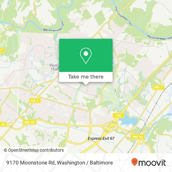 Mapa de 9170 Moonstone Rd, Nottingham, MD 21236