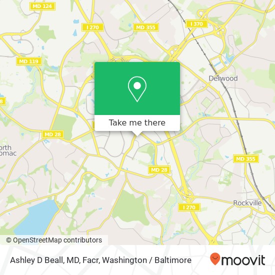 Ashley D Beall, MD, Facr, Rockville, MD 20850 map