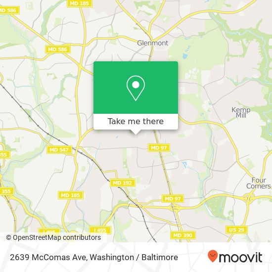 Mapa de 2639 McComas Ave, Kensington, MD 20895