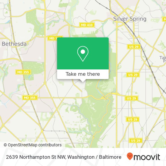 Mapa de 2639 Northampton St NW, Washington, DC 20015