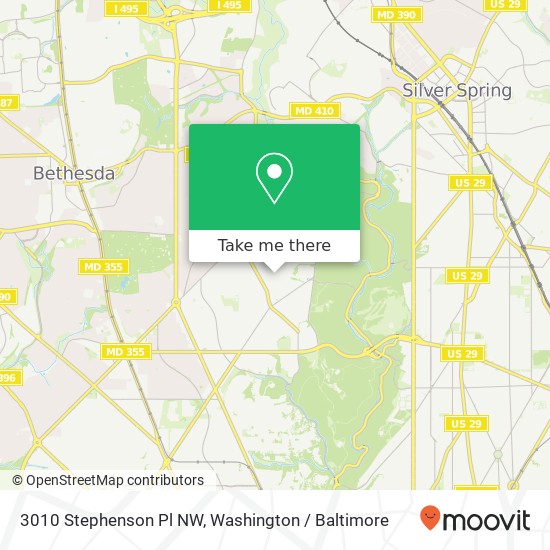 Mapa de 3010 Stephenson Pl NW, Washington, DC 20015