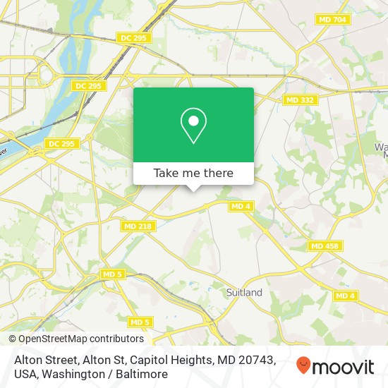 Mapa de Alton Street, Alton St, Capitol Heights, MD 20743, USA