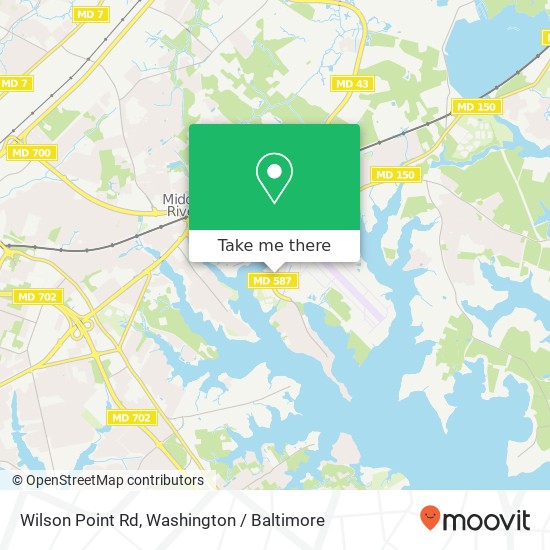 Wilson Point Rd, Middle River, MD 21220 map
