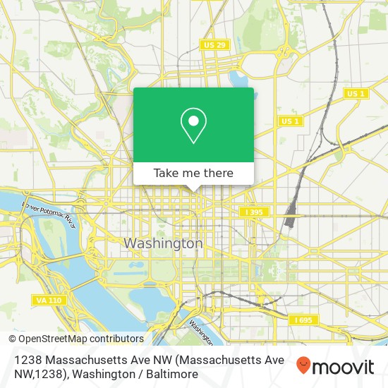 Mapa de 1238 Massachusetts Ave NW (Massachusetts Ave NW,1238), Washington, DC 20005