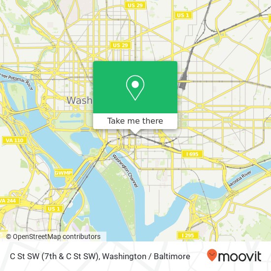 Mapa de C St SW (7th & C St SW), Washington (DC), DC 20024