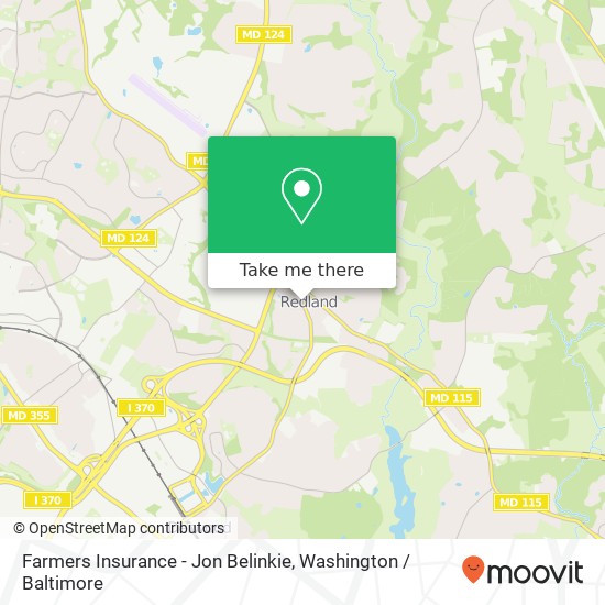 Mapa de Farmers Insurance - Jon Belinkie, 17620 Redland Rd