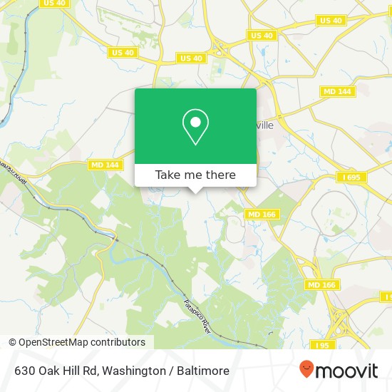 Mapa de 630 Oak Hill Rd, Catonsville, MD 21228