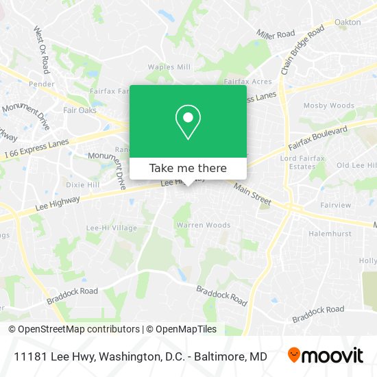How to get to 11181 Lee Hwy in George Mason by Bus or Metro?