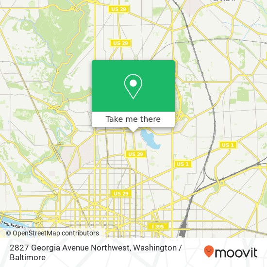 2827 Georgia Avenue Northwest, 2827 Georgia Ave NW, Washington, DC 20001, USA map