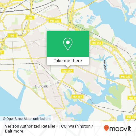 Mapa de Verizon Authorized Retailer - TCC, 1798 Merritt Blvd