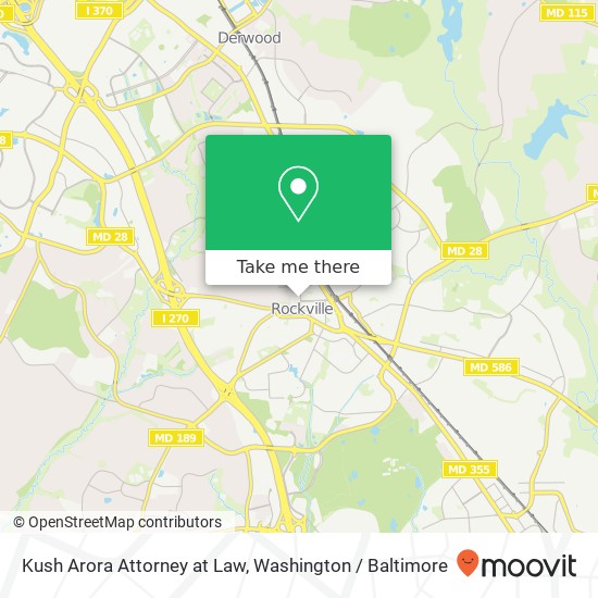 Mapa de Kush Arora Attorney at Law, 110 N Washington St