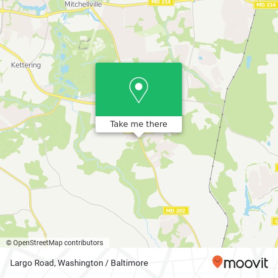 Mapa de Largo Road, Largo Rd, Maryland, USA