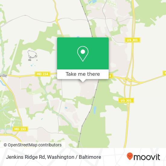 Mapa de Jenkins Ridge Rd, Bowie, MD 20721