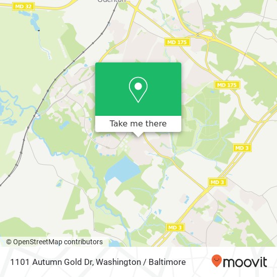 Mapa de 1101 Autumn Gold Dr, Gambrills, MD 21054