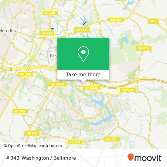 Mapa de # 340, 11490 Commerce Park Dr # 340, Reston, VA 20191, USA