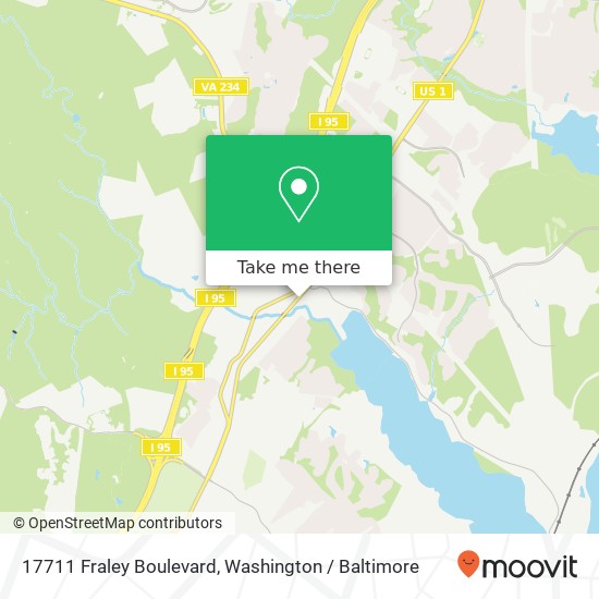 Mapa de 17711 Fraley Boulevard, 17711 Fraley Blvd, Dumfries, VA 22026, USA