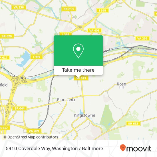 5910 Coverdale Way, 5910 Coverdale Way, Franconia, VA 22310, USA map