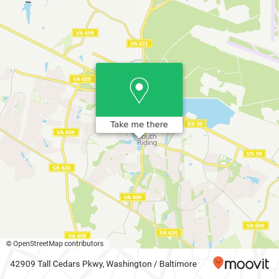 Mapa de 42909 Tall Cedars Pkwy, Chantilly, VA 20152