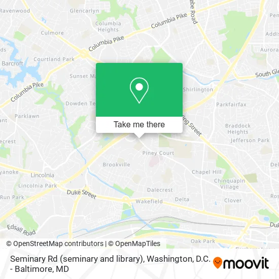 Seminary Rd (seminary and library) map