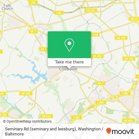 Seminary Rd (seminary and leesburg), Falls Church, VA 22041 map