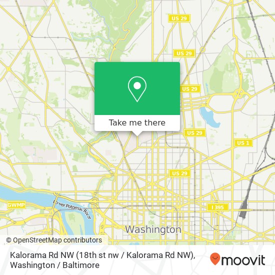 Kalorama Rd NW (18th st nw / Kalorama Rd NW), Washington, DC 20009 map