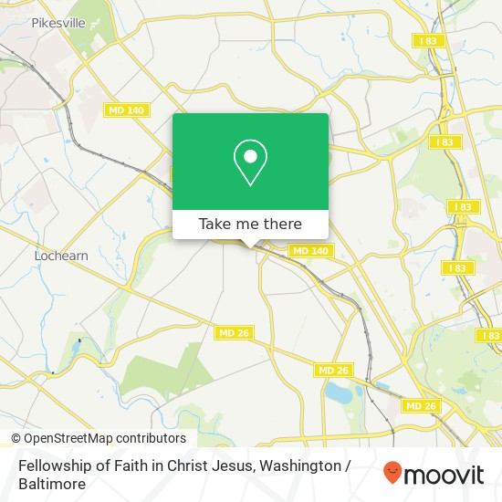 Mapa de Fellowship of Faith in Christ Jesus, 4013 Elderon Ave