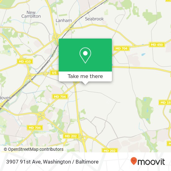 Mapa de 3907 91st Ave, Upper Marlboro, MD 20774