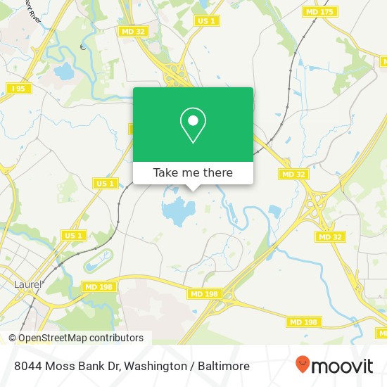 8044 Moss Bank Dr, Laurel, MD 20724 map