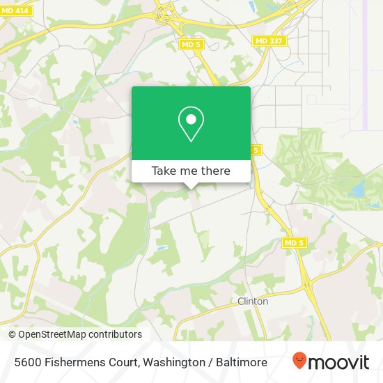 5600 Fishermens Court, 5600 Fishermens Ct, Clinton, MD 20735, USA map