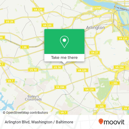 Mapa de Arlington Blvd, Arlington, VA 22203