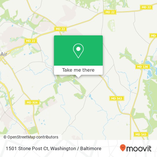 1501 Stone Post Ct, Bel Air, MD 21015 map
