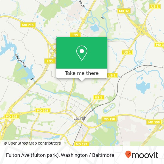 Mapa de Fulton Ave (fulton park), Laurel, MD 20723