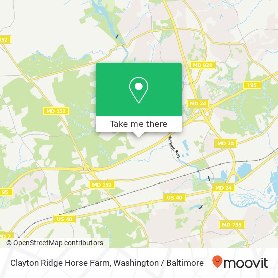 Mapa de Clayton Ridge Horse Farm, 3621 Clayton Rd