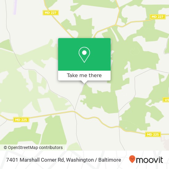Mapa de 7401 Marshall Corner Rd, Pomfret, MD 20675