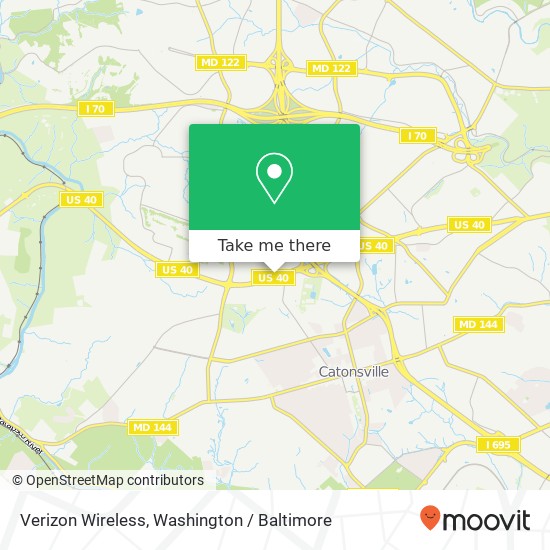 Mapa de Verizon Wireless, 6030 Baltimore National Pike