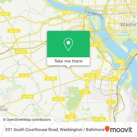 Mapa de 201 South Courthouse Road, 201 S Courthouse Rd, Arlington, VA 22204, USA