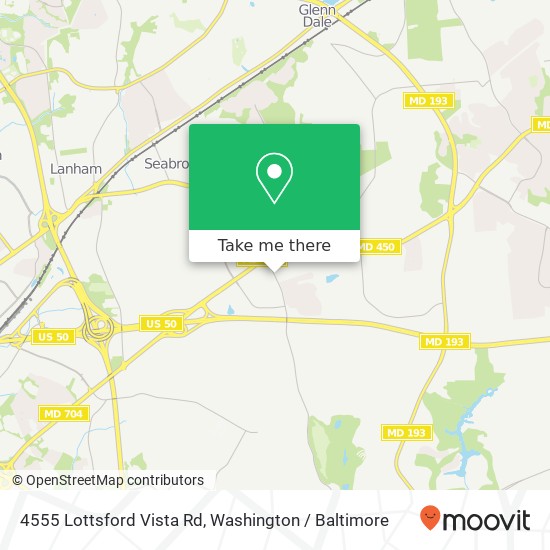 Mapa de 4555 Lottsford Vista Rd, Bowie, MD 20720