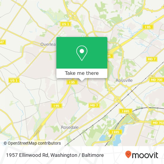 Mapa de 1957 Ellinwood Rd, Rosedale, MD 21237