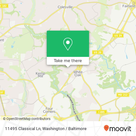 11495 Classical Ln, Silver Spring, MD 20901 map