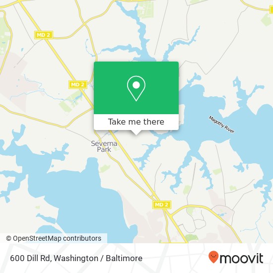 Mapa de 600 Dill Rd, Severna Park, MD 21146