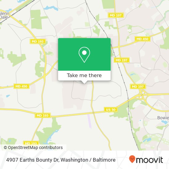 Mapa de 4907 Earths Bounty Dr, Bowie, MD 20720