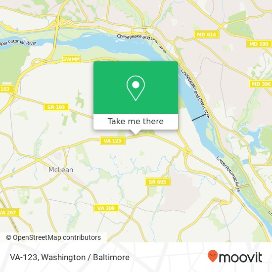 VA-123, McLean, VA 22101 map