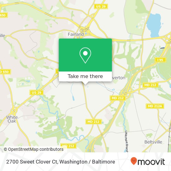 2700 Sweet Clover Ct, Silver Spring, MD 20904 map