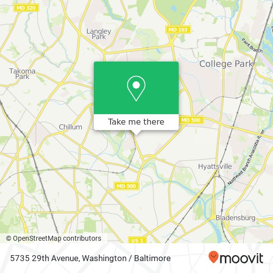 5735 29th Avenue, 5735 29th Ave, Hyattsville, MD 20782, USA map