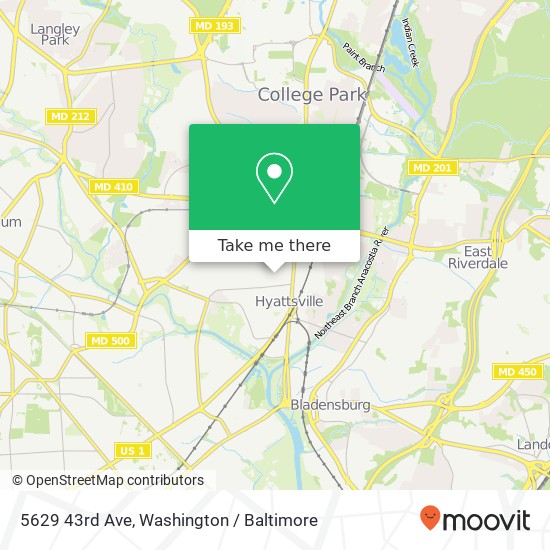 5629 43rd Ave, Hyattsville, MD 20781 map