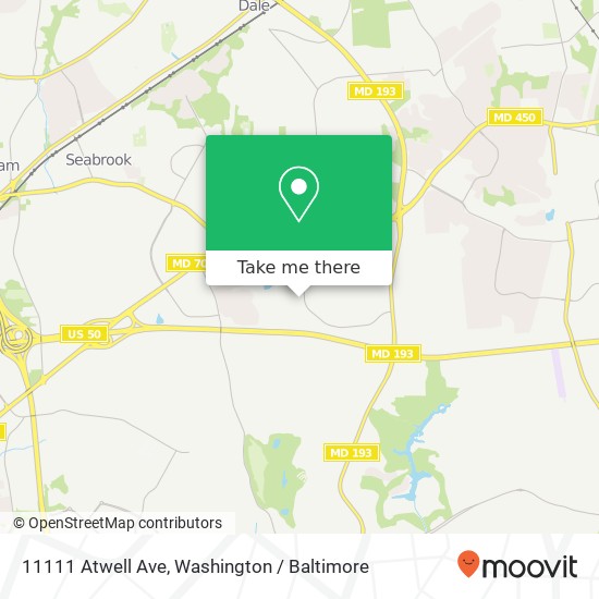 Mapa de 11111 Atwell Ave, Bowie, MD 20720