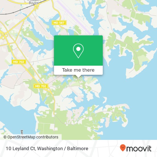 Mapa de 10 Leyland Ct, Essex, MD 21221