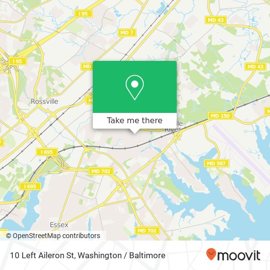 Mapa de 10 Left Aileron St, Middle River, MD 21220