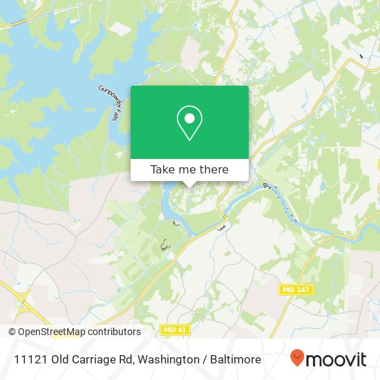 Mapa de 11121 Old Carriage Rd, Glen Arm, MD 21057