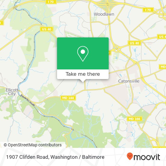 Mapa de 1907 Clifden Road, 1907 Clifden Rd, Catonsville, MD 21228, USA